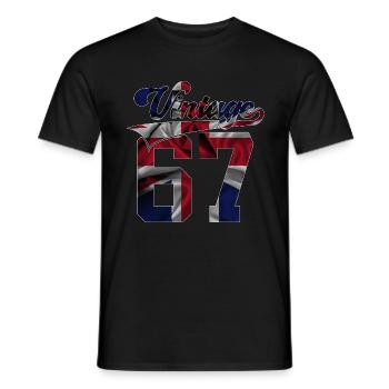 59E ANNIVERSAIRE UK MILLÉSIME 1967 - T-shirt homme - noir - Devant - AI Model Male 178 light (178cm)