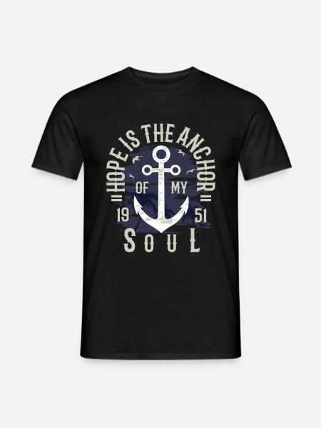 L'espoir est l'ancre de ma vie d'espoir citation Anchor - T-shirt homme - noir