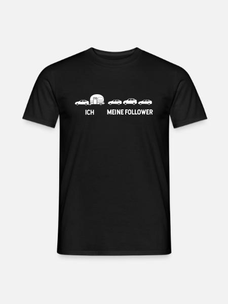 Wohnwagen Camping Ich & Meine Follower - Männer T-Shirt - Schwarz