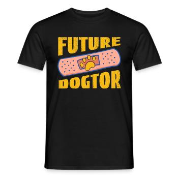 Vétérinaire Dogtor Amoureux des chiens Idée cadeau - T-shirt homme - noir - Devant - AI Model Male 178 light (178cm)