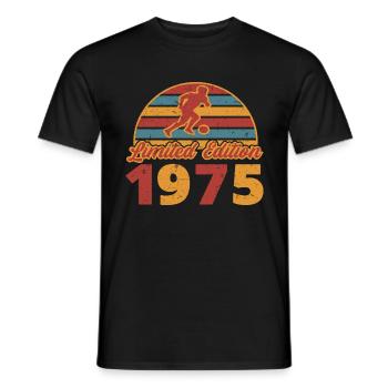 Footballeur Footballeur anniversaire 1975 - T-shirt homme - noir - Devant - AI Model Male 178 light (178cm)