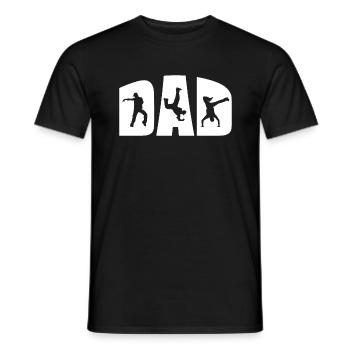 Breakdance Breakdancer Papa - Männer T-Shirt - Schwarz - Vorne - AI Model Male 178 light (178cm)