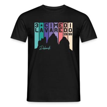 Tre Cime di Lavaredo Three Peaks Dolomiti South Tyrol - Men's T-Shirt - black - Front - AI Model Male 178 light (178cm)