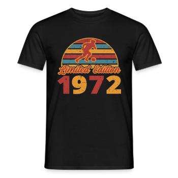 Football player Footballer's birthday 1972 - Men's T-Shirt - black - Front - AI Model Male 178 light (178cm)
