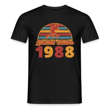 Fußball Fußballer Fußballspieler Geburtstag 1988 - Männer T-Shirt - Schwarz - Vorne - AI Model Male 178 light (178cm)