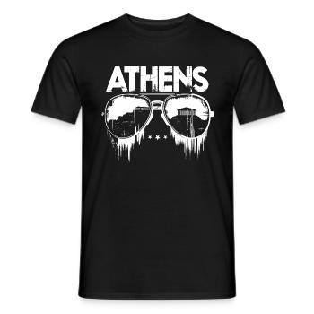 Athens Grunge Design - Men's T-Shirt - black - Front - AI Model Male 178 light (178cm)