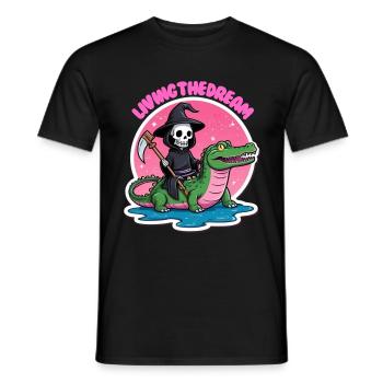 Living the dream - Men's T-Shirt - black - Front - AI Model Male 178 light (178cm)