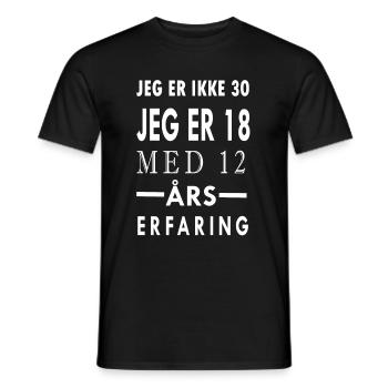je n'ai pas 30 ans - T-shirt homme - noir - Devant - AI Model Male 178 light (178cm)