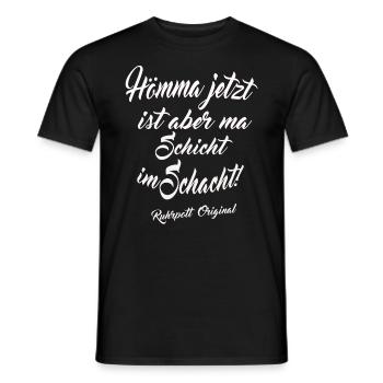 Jetzt ist Schicht im Schacht Ruhrpott T-Shirt - Männer T-Shirt - Schwarz - Vorne - AI Model Male 178 light (178cm)