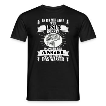 Angler Fischer Angelrute Angeln Hobby Geschenk - Männer T-Shirt - Schwarz - Vorne - AI Model Male 178 light (178cm)