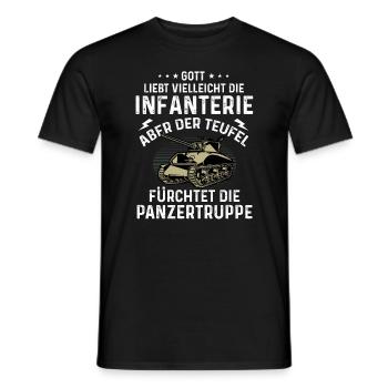 Drôle de citation Char Panzer Panzer Panzer Panzer - T-shirt homme - noir - Devant - AI Model Male 178 light (178cm)
