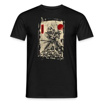 Samurai Warrior Japanese Manga Anime Gift - Men's T-Shirt - black - Front - AI Model Male 178 light (178cm)