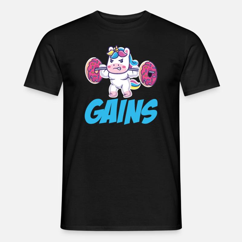 Licorne Gains - T-shirt homme - noir