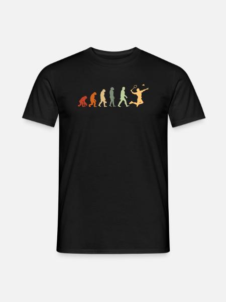 Evolution Badminton Gift For Badminton Players - Men's T-Shirt - black