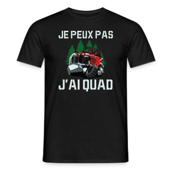 Je Peux Pas J'ai Quad - T-shirt homme - noir - Devant - AI Model Male 178 light (178cm)