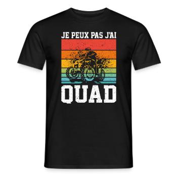 Je Peux Pas J'ai Quad - T-shirt homme - noir - Devant - AI Model Male 178 light (178cm)