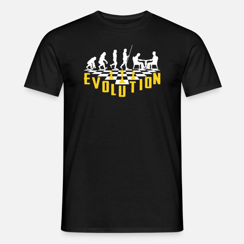 The Evolution of Chess - Men’s T-shirt - black