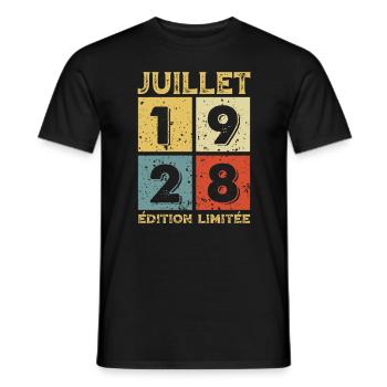 Juillet 1928 Original Idée Cadeau Anniversaire - T-shirt homme - noir - Devant - AI Model Male 178 light (178cm)