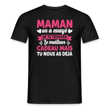 Maman Anniversaire Cadeau Fête Des Mères Noël Mama - T-shirt homme - noir - Devant - AI Model Male 178 light (178cm)
