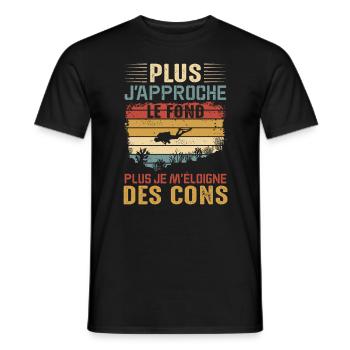 Sport Plongée Idée Cadeau Mer Poisson Anniversaire - T-shirt homme - noir - Devant - AI Model Male 178 light (178cm)