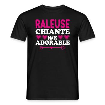 Raleuse Chiante Mais Adorable - T-shirt homme - noir - Devant - AI Model Male 178 light (178cm)