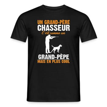 Grand-père Chasseur Anniversaire Cadeau Cool Noël - T-shirt homme - noir - Devant - AI Model Male 178 light (178cm)
