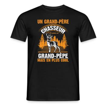 Grand-père Chasseur Chasser Cadeau Fête Des Pères - T-shirt homme - noir - Devant - AI Model Male 178 light (178cm)