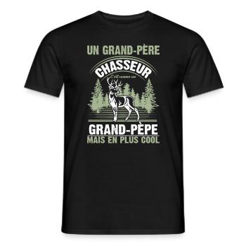 Grand-père Chasseur Chasser Cadeau Fête Des Pères - T-shirt homme - noir - Devant - AI Model Male 178 light (178cm)