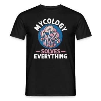 Mycologie Champignons Nature Forêt Idée Cadeau - T-shirt homme - noir - Devant - AI Model Male 178 light (178cm)