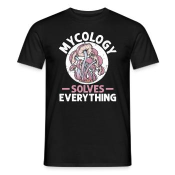 Mycologie Champignons Nature Forêt Idée Cadeau - T-shirt homme - noir - Devant - AI Model Male 178 light (178cm)