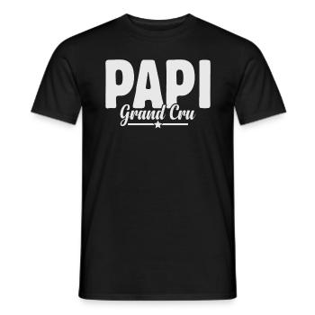Papi Grand Cru Anniversaire Cadeau De Noël Amour - T-shirt homme - noir - Devant - AI Model Male 178 light (178cm)
