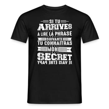 Je Vais Être Papy Annonce Grossesse Papi Grossesse - T-shirt homme - noir - Devant - AI Model Male 178 light (178cm)