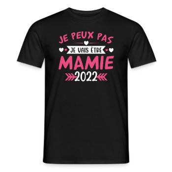 Mamie 2022 Cadeau Enceinte Maman Anniversaire Cool - T-shirt homme - noir - Devant - AI Model Male 178 light (178cm)