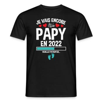 Je Vais Encore Être Papy En 2022 Cadeau Enceinte - T-shirt homme - noir - Devant - AI Model Male 178 light (178cm)