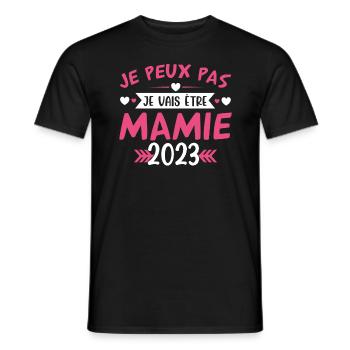 Mamie 2023 Cadeau Enceinte Maman Anniversaire Cool - T-shirt homme - noir - Devant - AI Model Male 178 light (178cm)