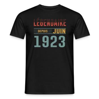Légendaire Depuis Juin 1923 Anniversaire Cadeau - T-shirt homme - noir - Devant - AI Model Male 178 light (178cm)