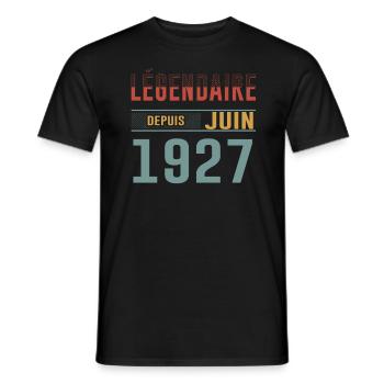 Légendaire Depuis Juin 1927 Anniversaire Cadeau - T-shirt homme - noir - Devant - AI Model Male 178 light (178cm)