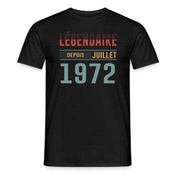 Légendaire Depuis Juillet 1972 Anniversaire Cadeau - T-shirt homme - noir - Devant - AI Model Male 178 light (178cm)
