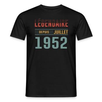 Légendaire Depuis Juillet 1952 Anniversaire Cadeau - T-shirt homme - noir - Devant - AI Model Male 178 light (178cm)