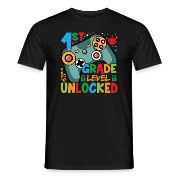 Level des 1. Jahres freigeschaltet - Männer T-Shirt - Schwarz - Vorne - AI Model Male 178 light (178cm)