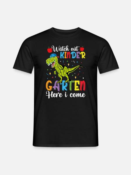 Attention I arrive from kindergarten - Men's T-Shirt - black
