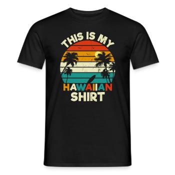 C'est Ma Chemise Hawaïenne - T-shirt homme - noir - Devant - AI Model Male 178 light (178cm)