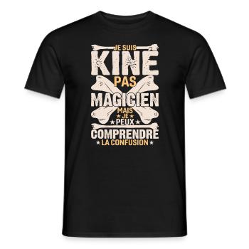 Je Suis Kiné Pas Magicien - T-shirt homme - noir - Devant - AI Model Male 178 light (178cm)