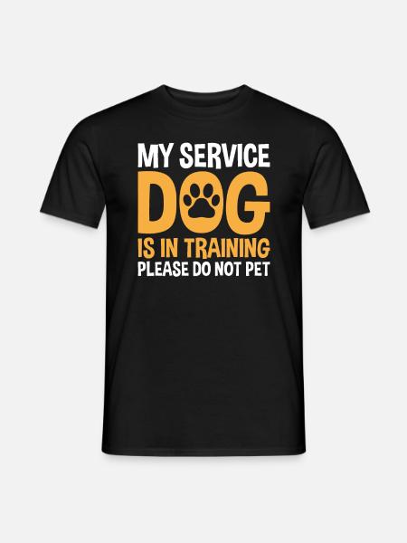Mein Diensthund ist in der Ausbildung - Männer T-Shirt - Schwarz