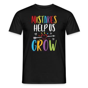 Fehler helfen uns zu wachsen - Männer T-Shirt - Schwarz - Vorne - AI Model Male 178 light (178cm)