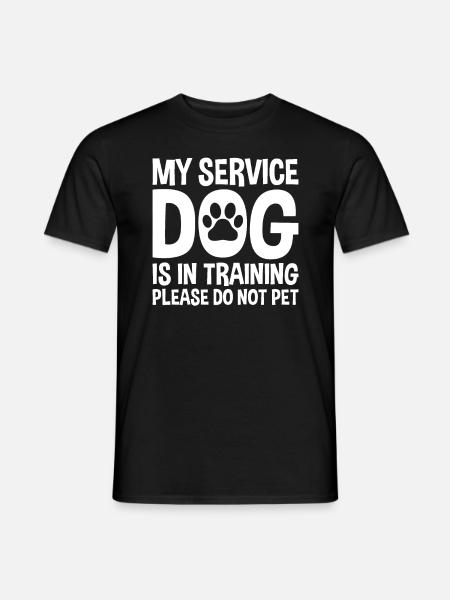 Mon Chien D'assistance Est En Formation - Mænd T-shirt - sort