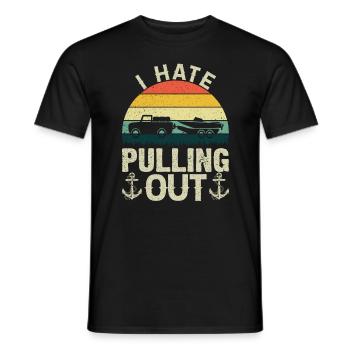 Camping Je Déteste Tires Drôle Sortir Remorque - T-shirt homme - noir - Devant - AI Model Male 178 light (178cm)
