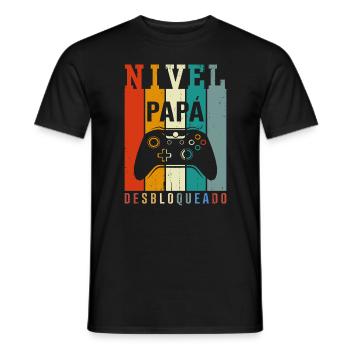 Niveau Papa Débloqué - T-shirt homme - noir - Devant - AI Model Male 178 light (178cm)