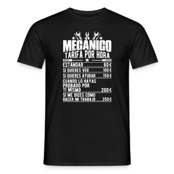 Le Tarif Horaire D'un Mécanicien - T-shirt homme - noir - Devant - AI Model Male 178 light (178cm)