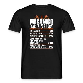 Le Tarif Horaire D'un Mécanicien - T-shirt homme - noir - Devant - AI Model Male 178 light (178cm)